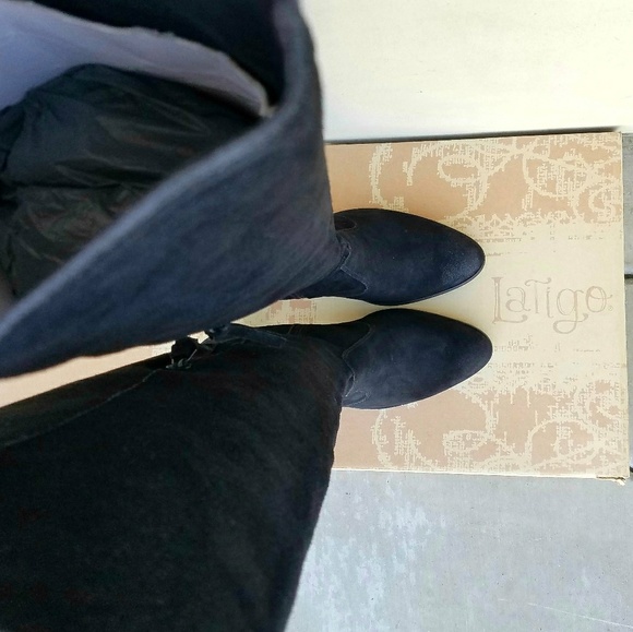 Sexy Latigo x Anthropologie Suede OTK Boots - Picture 5 of 7